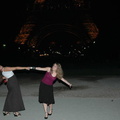 The Eiffel Tower and two crazy girls !