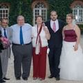 Les mariés et les parents de la mariée accompagnent Maguy et Jacques Schmidt