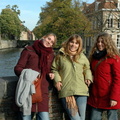 Pauline, Amandine et Anissa à Bruges