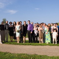 Photo de groupe avec les mariés