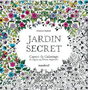 Jardin secret, carnet de coloriage et chasse au trésor anti stress