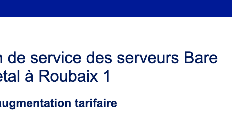 Fin de service OVH Roubaix 1